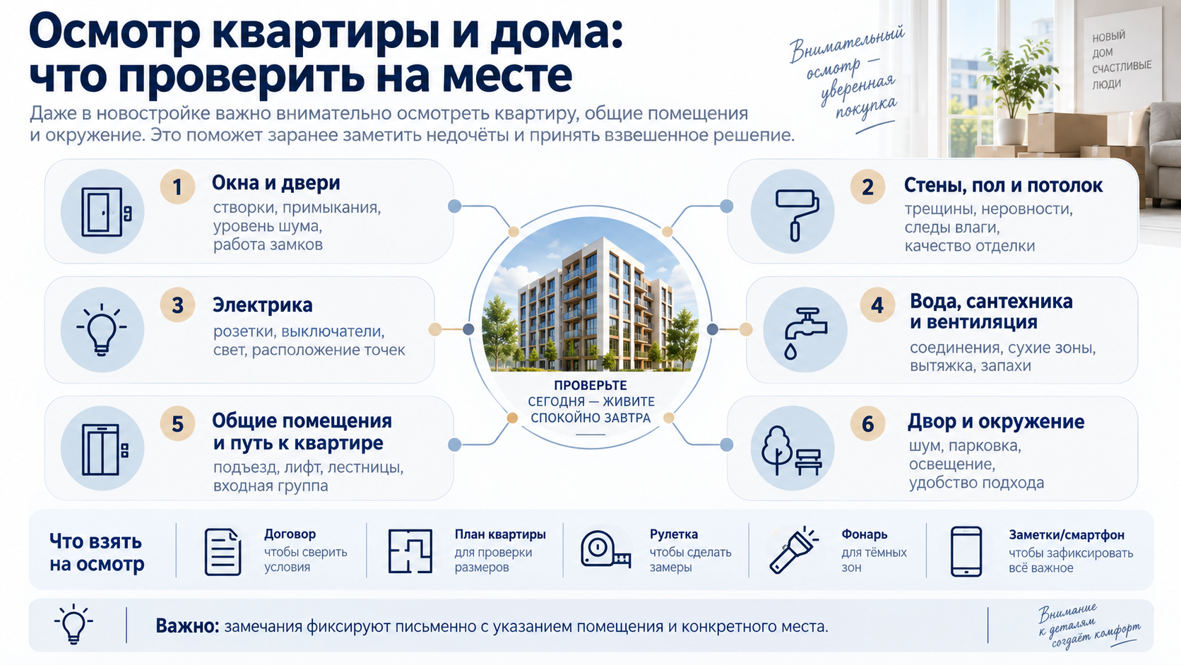 Что показывает осмотр квартиры